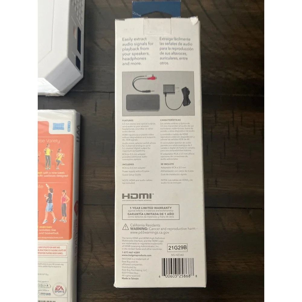 Nintendo Wii Console RVL-001 White Bundle Wii Fit EA Active 2 Sealed Insignia